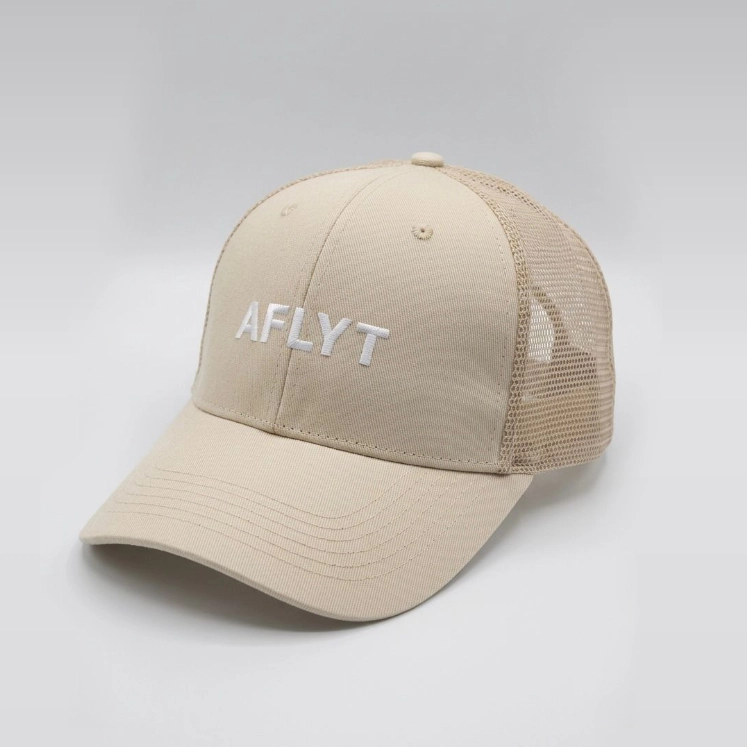 Aflyt Trucker Hat Text Logo Stone
